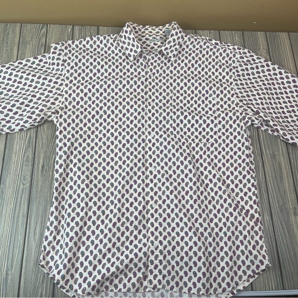 Bugle Boy Co. Vintage Patterned Button Up Men's X… - image 7